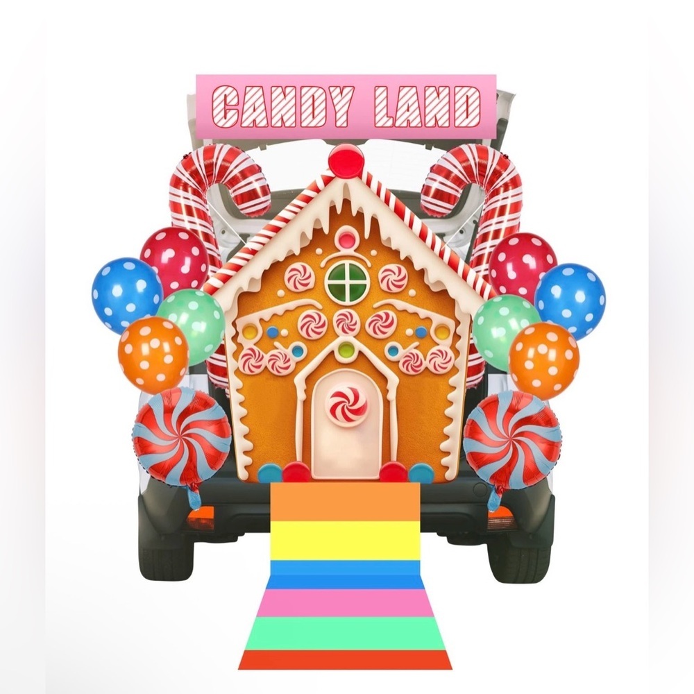 Candy Land Decoration Kit, Backdrop, Candyland Trunk Or Treat, Doorway, Garage